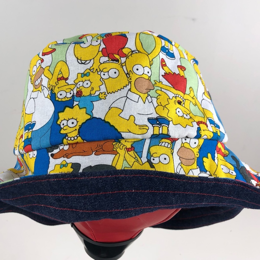 Simpson’s TV Cartoon Denim Reversible Bucket Hat - Picture 4 of 11